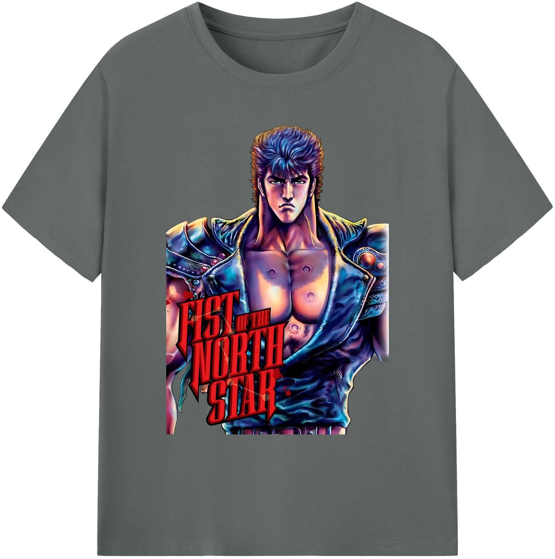 （画像用） 北斗の拳 Fist of the North Star 綿100％ メンズ半袖Tシャツ｜肌触りやわらか＆通気性